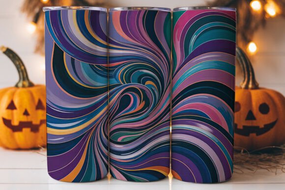 Abstract Swirl 20oz Tumbler Wrap: A Versatile Graphics Asset