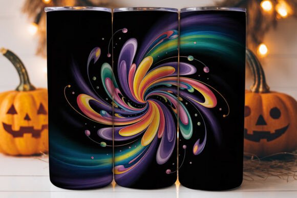 Abstract Swirls 20oz Tumbler Wrap: A Graphics Asset for Branding