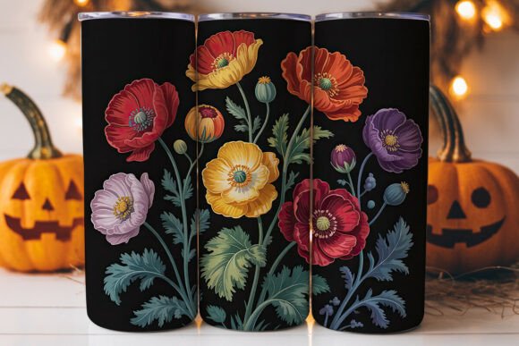 Dark Floral 20oz Tumbler Wrap: A Versatile Graphic for Local Brands