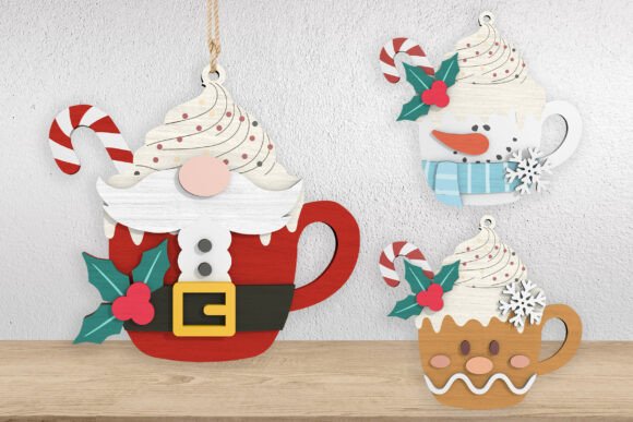 Laser Cut Cocoa Mug Christmas Decor: A Winter Amp Delight