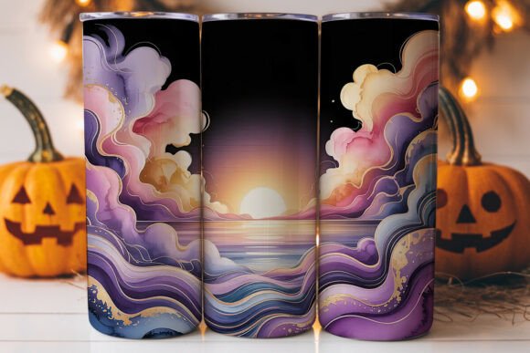 Magical Sunset 20oz Tumbler Wrap: A Vibrant Graphics Asset