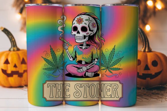 Psychedelic Stoner Tumbler Wrap: A Vibrant Graphics Asset