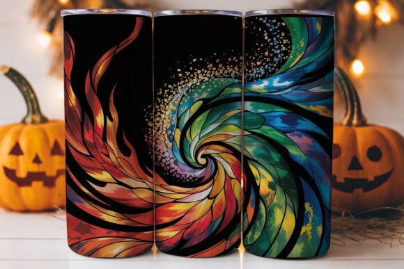Stained Glass Abstract 20oz Tumbler Wrap: A Versatile Graphics Asset