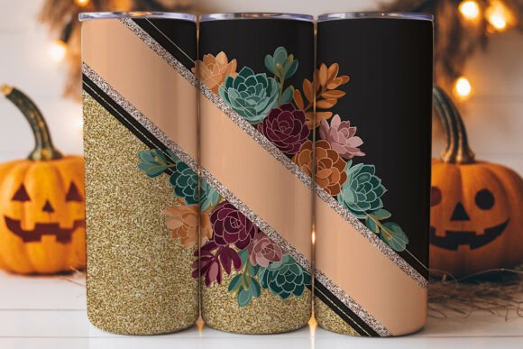 Succulent Glitter 20oz Tumbler Wrap: A Graphics Gem