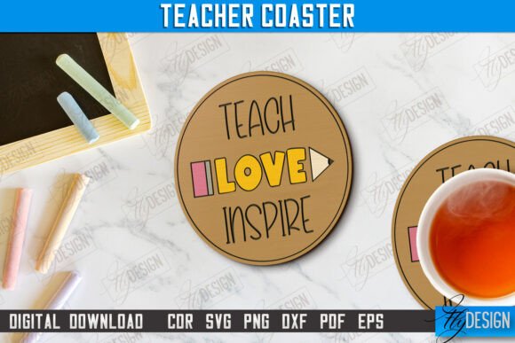 Teacher Coaster School Cup Coaster for Laser Cutting
